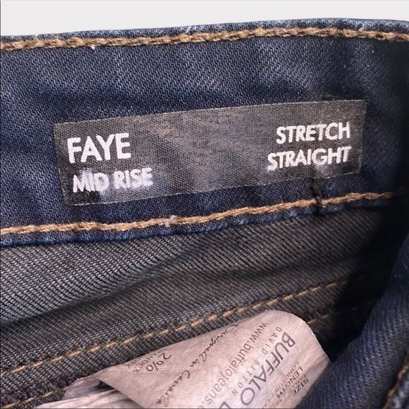 BUFFALO BLU | Faye Mid Rise Straight Stretch Jeans - Picture 2 of 6